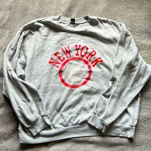 Gray crew neck sweater